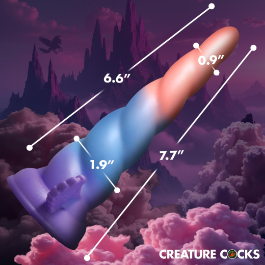 Fantasie-Dildo m. Saugfuss Dream Rider Silikon mit spitalförmig gewundenem Schaft Einhorn-Dildo günstig kaufen