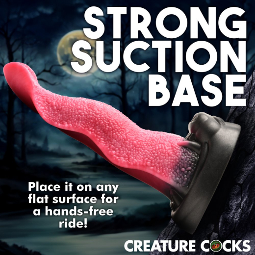 Fantasie Dildo m. Saugfuss Wolfs Lick Silikon zungenförmig fein genoppt texturiert von CREATURE COCKS günstig kaufen