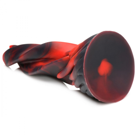 Fantasie-Dildo m. Saugnapf Hell Kiss Silikon rot-schwarz von CREATURE COCKS günstig kaufen
