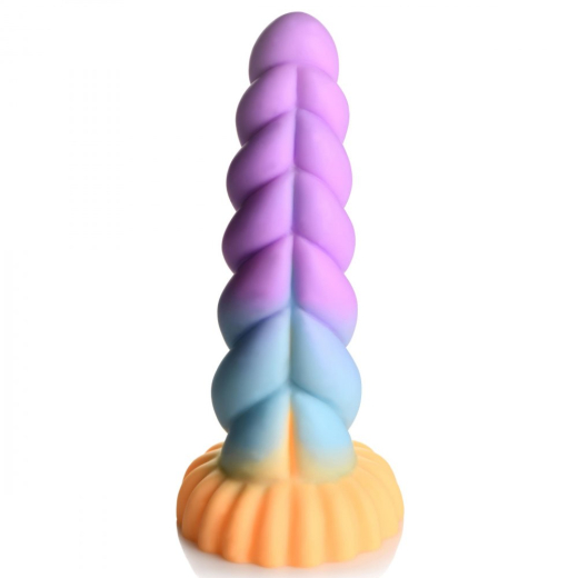 Fantasy Dildo w. Suction Base Mystic Unicorn Silicone twisted Texture w. strong Suction-Cup by CREATURE COCKS buy