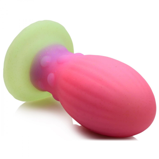 Fantasie-Dildo m. Saugnapf Xeno Egg fluoreszierend Silikon m. Reizrillen & Noppen & Glow-in-the-Dark Effekt kaufen