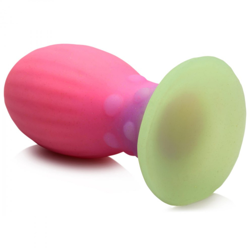 Fantasie-Dildo m. Saugnapf Xeno Egg fluoreszierend Silikon Alien-Ei mit Reizrillen & Noppen von Creature Cocks kaufen