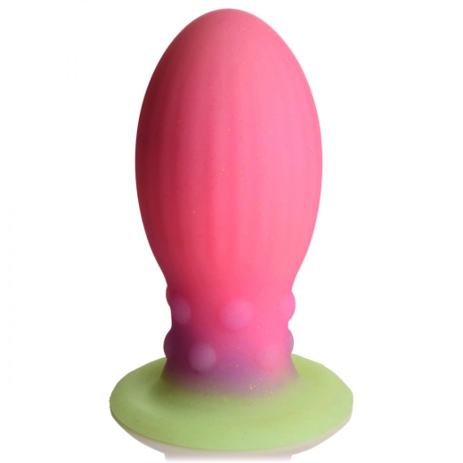 Fantasie-Dildo m. Saugnapf XL Xeno Egg fluoreszierend Silikon