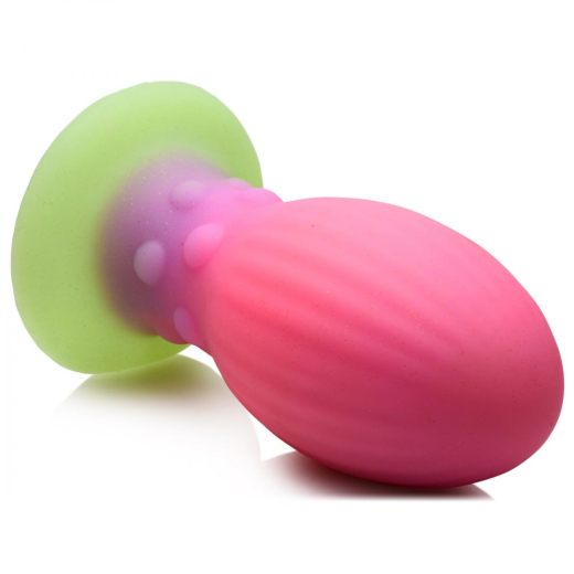 Fantasie-Dildo m. Saugnapf XL Xeno Egg fluoreszierend Silikon m. Reizrillen & Noppen & Glow-in-the-Dark Effekt kaufen