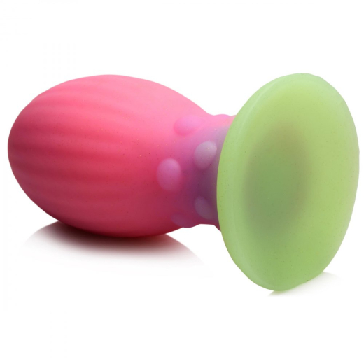 Fantasie-Dildo m. Saugnapf XL Xeno Egg fluoreszierend Silikon Alien-Ei mit Reizrillen & Noppen von Creature Cocks kaufen