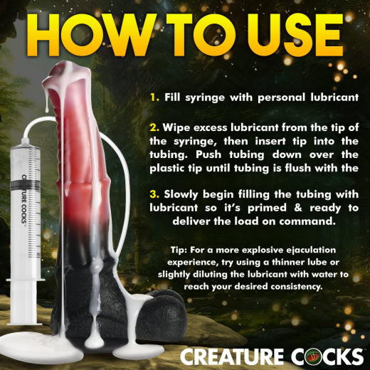 Fantasie-Dildo m. Spritzfunktion Centaur Explosion Silikon Ejakulations-Dildo von CREATURE COCKS günstig kaufen