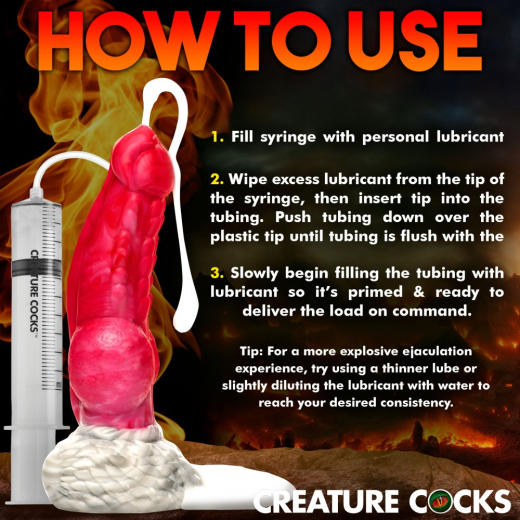Fantasie-Dildo m. Spritzfunktion Resurrector Phoenix Silikon Spritzdildo ejakulierend von CREATURE COCKS kaufen