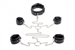 Restraints-Kit lockable Slave Bondage PU-Leather