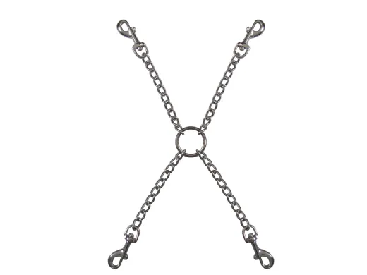 Fesselkreuz m. Ketten & Karabiner Hog-Tie