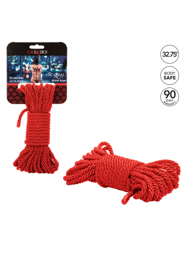 Fesselseil Baumwolle Polyester Scandal BdSM Rope rot 10M 6.5mm