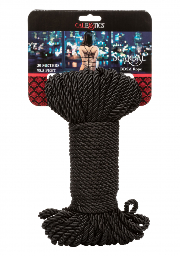 Fesselseil Baumwolle Polyester Scandal BdSM Rope schwarz 30M 6.5mm