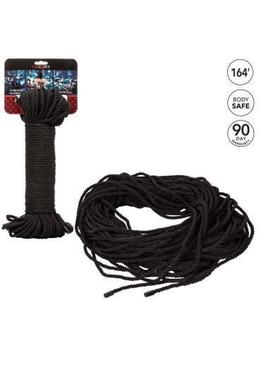 Fesselseil Baumwolle Polyester Scandal BdSM Rope schwarz 50M 6.5mm