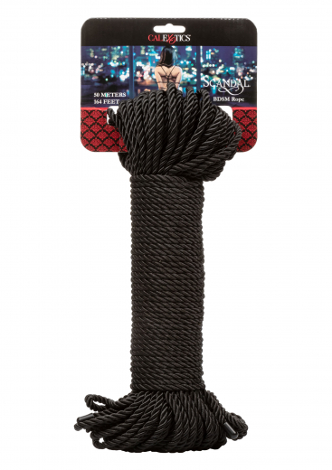 Fesselseil Baumwolle Polyester Scandal BdSM Rope schwarz 50M 6.5mm