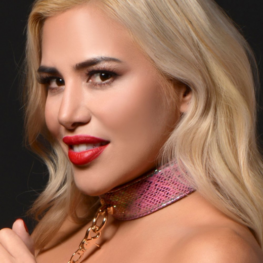 Fesselset m. Schlangenmuster 6-teilig Captive Cobra Kunstleder