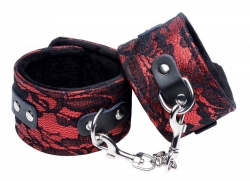 Fesselset m. Stickerei 5-teilig Kunstleder Laced-up