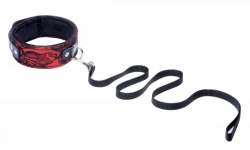 Fesselset m. Stickerei 5-teilig Kunstleder Laced-up