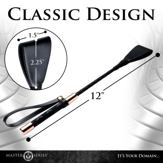 Fiberglass Riding Crop w. PU-Leather Tip 12-inch