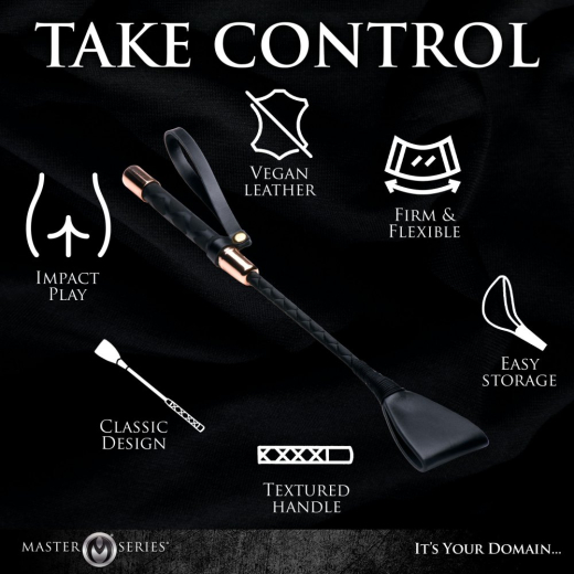 Fiberglass Riding Crop w. PU-Leather Tip 12-inch