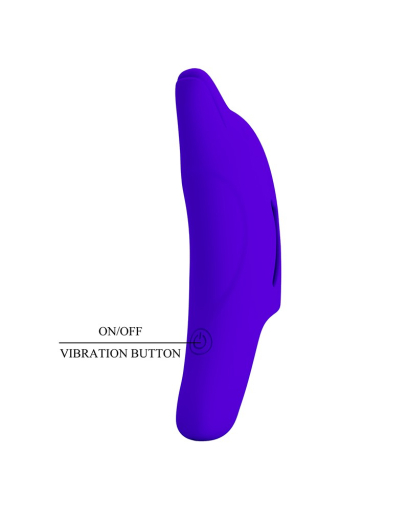 Fingervibrator aufladbar Delphini Silikon blau mit 10 Vibrationsmodi wasserdicht von PRETTY LOVE kaufen
