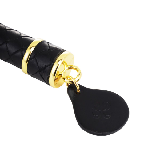 Flogger Peitsche geflochten schwarz-rot Kunstleder mehrschwänzige Designer-Peitsche von SEVANDA günstig kaufen