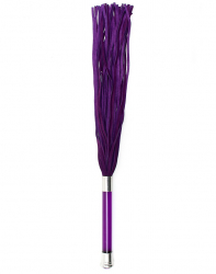 Fouet Flogger avec poignée en verre Velours Crystal violet
