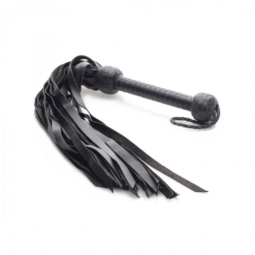 Flogger Peitsche Hirschleder Premium schwarz
