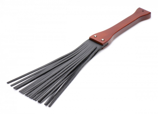 Flogger Whip PU-Leather & Wood Handle Master Lasher