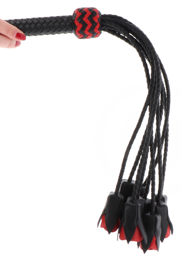 Flogger Whip Roses braided Leather extraordinary Design with Rose-shaped Ends by HIDDEN DESIRE buy cheap
