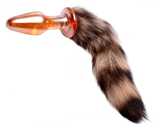 Fuchsschwanz Anal Plug Borsilikat-Glas