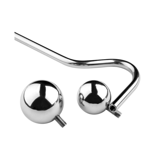Führungshaken m. zwei Kugeln Stahl verchromt