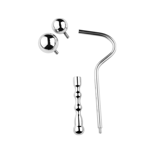 Führungshaken m. zwei Kugeln Stahl verchromt