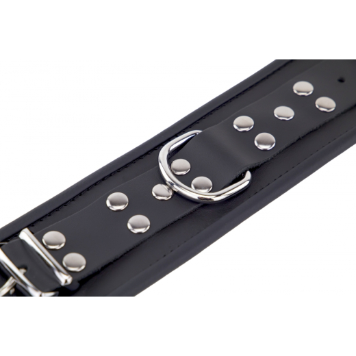 Fussfesseln m. D-Ring Leder schwarz einstellbar mit Schnallen hochwertiges starkes Rindsleder von THE RED kaufen