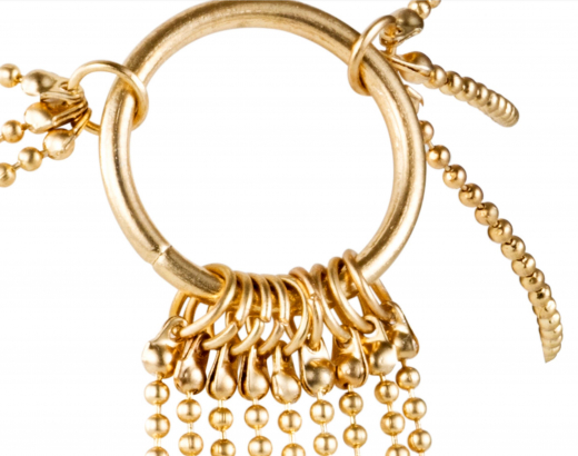 Fusskettchen Metallkugeln Magnifique goldfarben