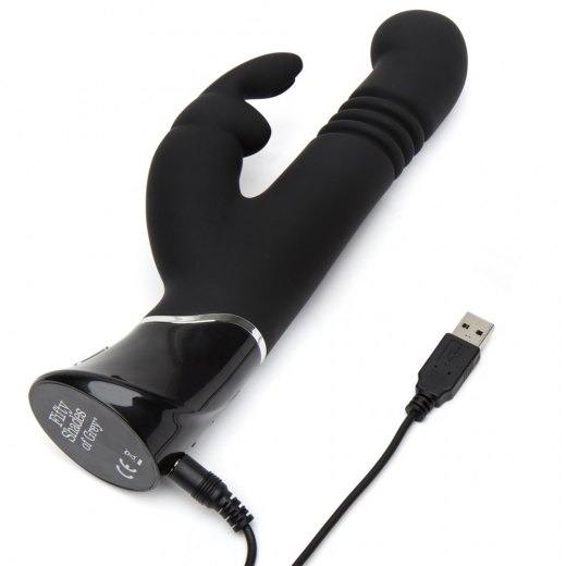 G-Spot Rabbit Vibrator rechargeable Greedy Girl Thrusting