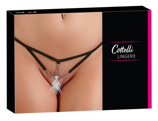 G-String m. Kugelkettchen & Perlenverzierung