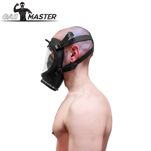Gas Mask Fire Brigade brand-new with double Seal Full-Face Fetish Mask large Panorama-Visor by GASMASTER buy cheap