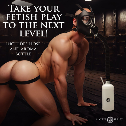 Gas-Mask w. Aroma Bottle Inhaler Gas Mask stretchy Silicone with 55cm Hose & 1 Liter Plastic Bottle f. Breath-Reduction buy