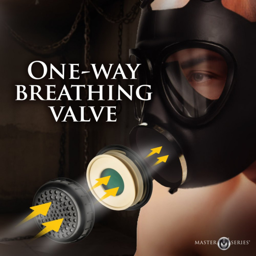 Gas-Mask w. Aroma Bottle Inhaler Gas Mask stretchy Silicone w. Hose & Bottle for Breath-Reduction by MASTER SERIES buy