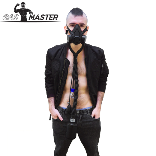 Gasmaske m. Aromapumpe Inhaler half Mask mit Standard M40 Gewindeanschluss Halb-Maske von GASMASTER kaufen