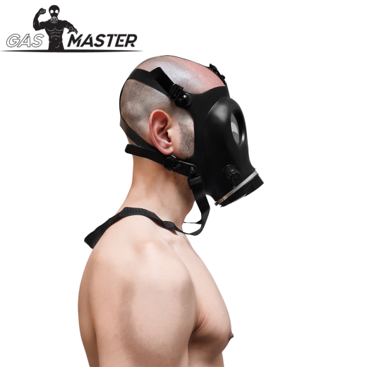 Gasmaske m. Schlauch & leerem Filter Alien brandneu Latex Israeli-Style m. Sichtgläsern per Riemen verstellbar günstig
