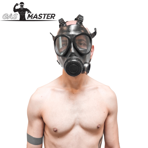 Gas Mask w. Hose & empty Filter Army brand-new Latex Mask adjustable by Straps in-outlet separate buy