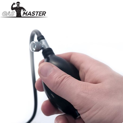 Gas Mask Hose w. Aroma Pump Force-feed your Sub with your favorite Aroma Hose w. Glass-Bottle & Hand-Pump buy