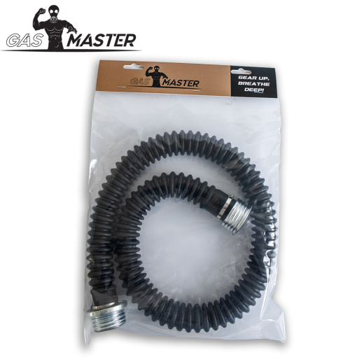 Gas Mask Hose w. M40 Thread XL 100cm brand-new extra long Rubber-Hose ribbed & flexible by GASMASTER buy cheap