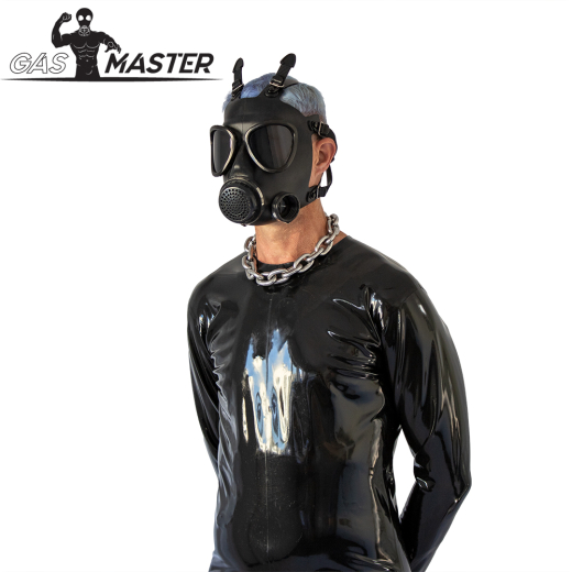 Gasmaster Gas Mask Army w. black Lenses w. separate Air Intake & Outlet adjustable Straps by GASMASTER buy cheap