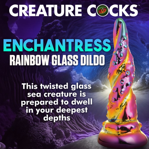 Glas-Dildo m. Standfuss Enchantress Rainbow Fantasiedildo in Kraken-Tentakelform mit konisch zulaufender Spitze kaufen