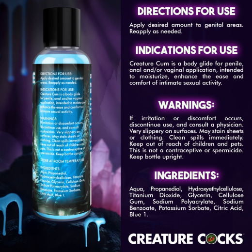 Gleitmittel blau Sperma-Imitat Creature Cum 118ml extra dickflüssig & klebrig geruchlos von CREATURE COCKS kaufen