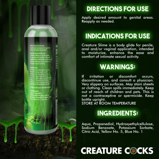 Gleitmittel grün Creature Slime 237ml gefärbtes Wassergleitmittel von CREATURE COCKS günstig kaufen