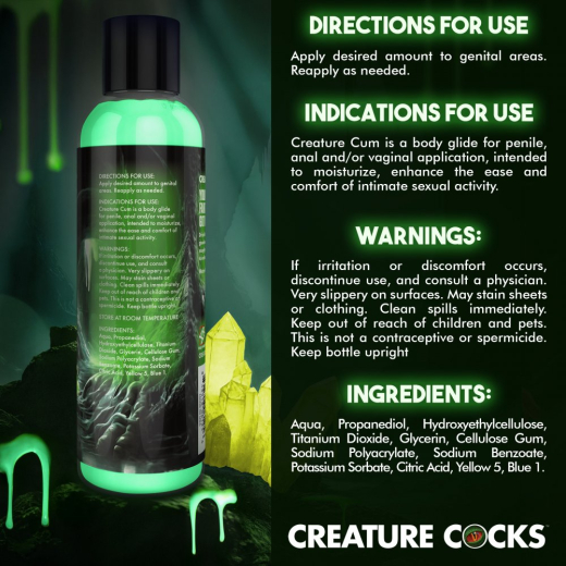 Gleitmittel grün Sperma-Imitat Creature Cum 237ml für Fantasie- & Rollenspiele geruchlos von CREATURE COCKS kaufen