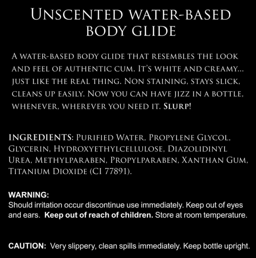 Gleitmittel Sperma-Imitat Jizz 488ml neutral
