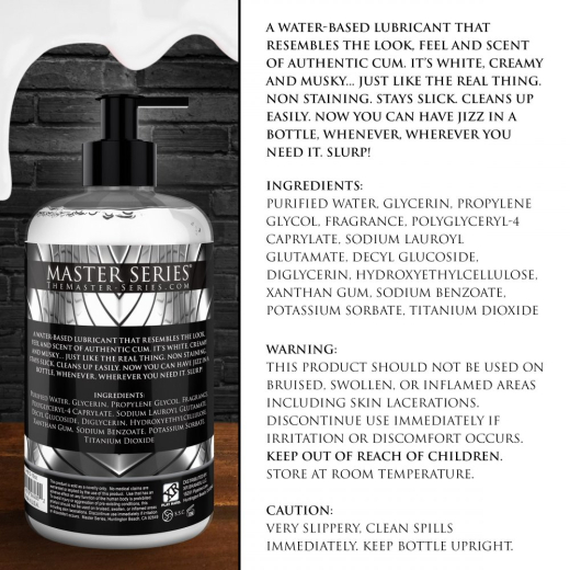 Personal Lubricant Cum scented Jizz 473ml imitates Look Feel & Scent of Semen water-based Formula buy